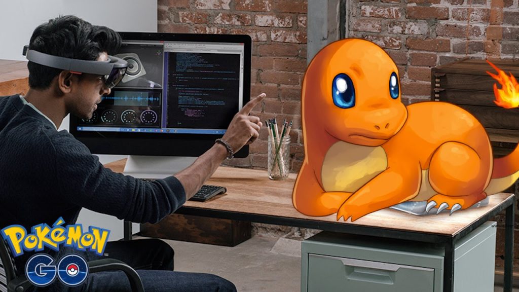 Charmander Pokemon GO Hololens 1