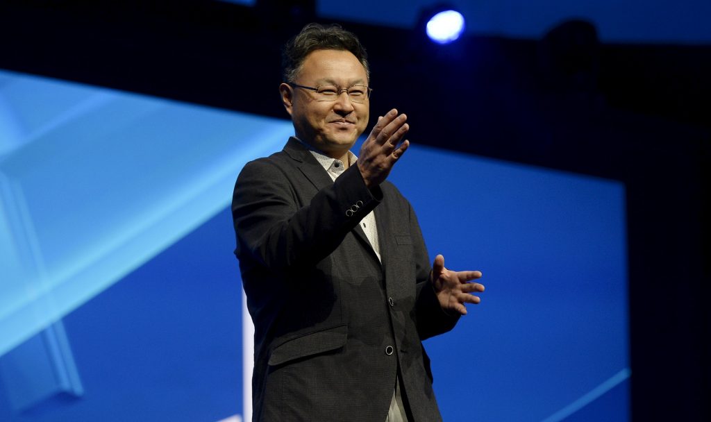 Shuhei Yoshida, President of Sony's Worldwide Studios for Sony Computer Entertainment, speaks during the Sony Playstation E3 conference in Los Angeles