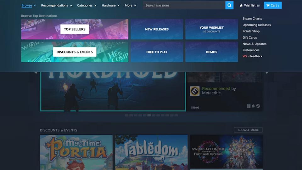 Steam redesign